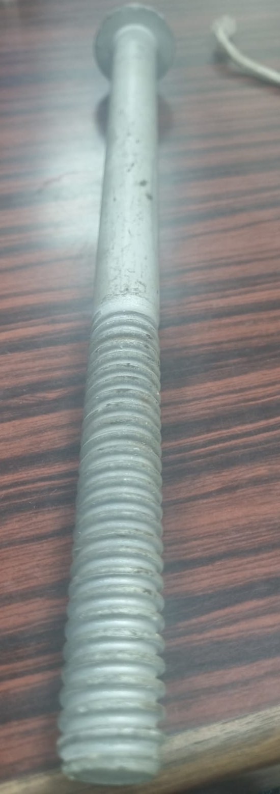 Tunnel segment bolt with 5 mm pitch trapezoidal ACME-form thread, manufactured by S R Forgings